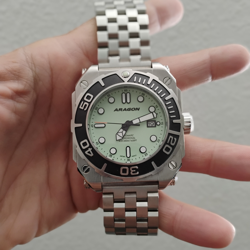 PARAGON Silver and Black Men's Watch